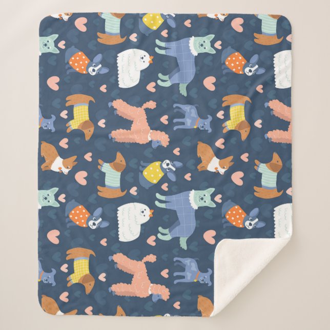 Couverture Sherpa Halloween Spiders Web : Motif sans couture (Devant)