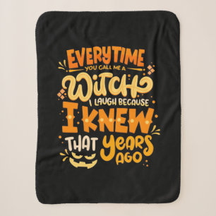 Couverture Sherpa Halloween Tu M'Appelles Une Sorcière
