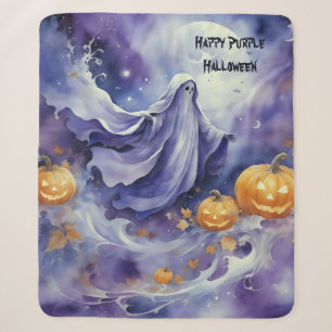 Couverture Sherpa Halloween violet