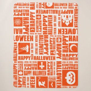 Couverture Sherpa Halloween Whimsical Cool Motif de typographie Oran