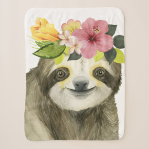 Couverture Sherpa Halo tropical   Sweet Sloth