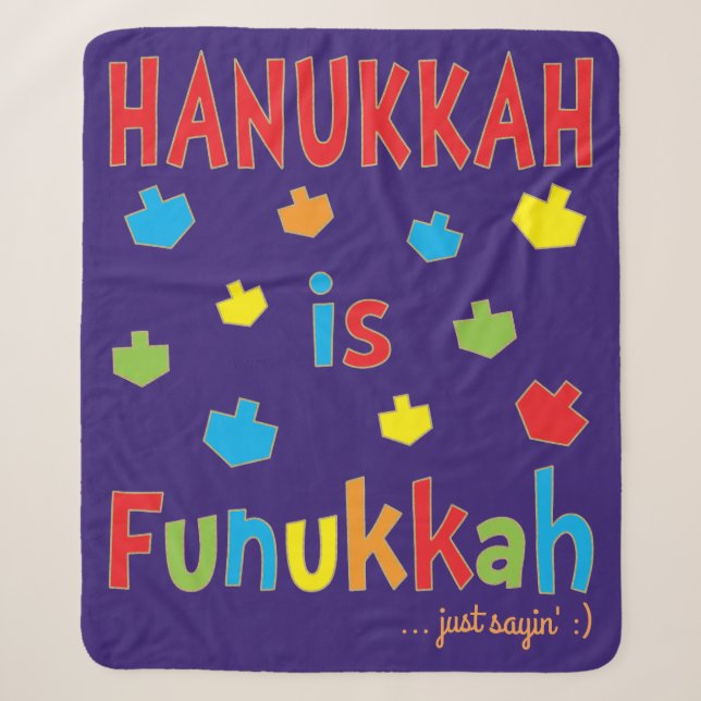 Couverture Sherpa Hanoukka Is Funukkah Sherpa Blanket/Med (Devant)