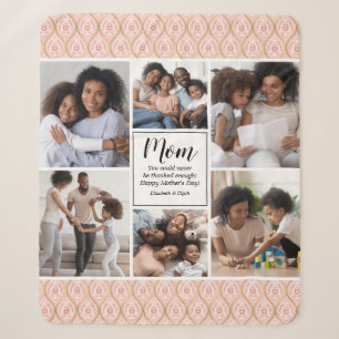 Couverture Sherpa Happy Mothers Day 6 photo collage