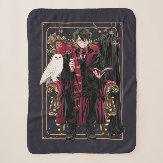 Couverture Sherpa HARRY POTTER™ | Anime HARRY POTTER™ assis (Devant)