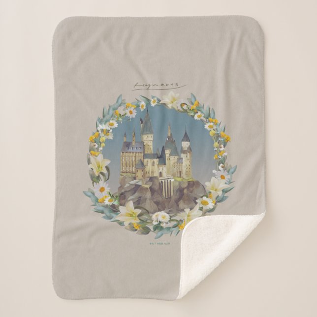 COUVERTURE SHERPA HARRY POTTER™ | CHÂTEAU HOGWARTS™ (Devant)
