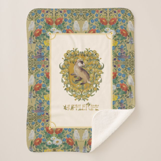 Couverture Sherpa HARRY POTTER™ | Crête HUFFLEPUFF™ (Devant)