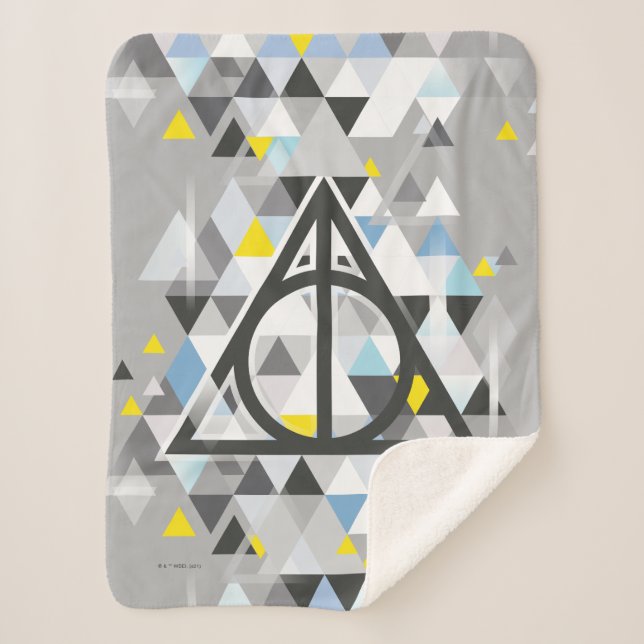 Couverture Sherpa Harry Potter | Geometric Deathly Hallows (Devant)