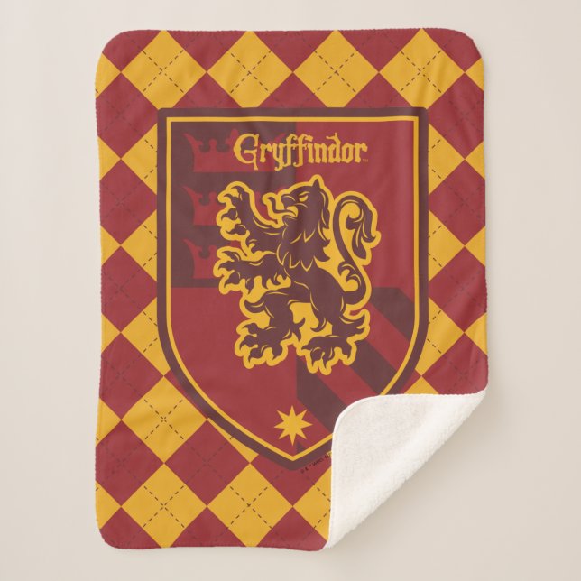 Couverture Sherpa Harry Potter | Gryffindor House Pride Crest (Devant)