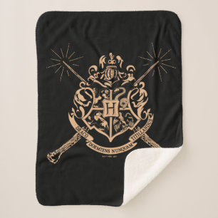 Couverture Sherpa Harry Potter   Hogwarts Crossed Wands Crest
