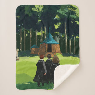 Couverture Sherpa HARRY POTTER™, Ron, & Hermione à Hagrid's Hut