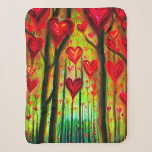 Couverture Sherpa Heart Forest Sherpa Blanket (Devant)