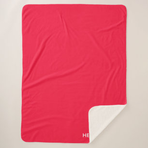 Couverture Sherpa Heliconia red color