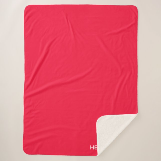 Couverture Sherpa Heliconia red color (Devant)