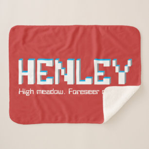 Couverture Sherpa Henley garçons nom et signification pixels jeux de