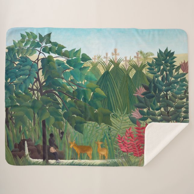 Couverture Sherpa Henri Rousseau - La cascade (Devant (Horizontal))