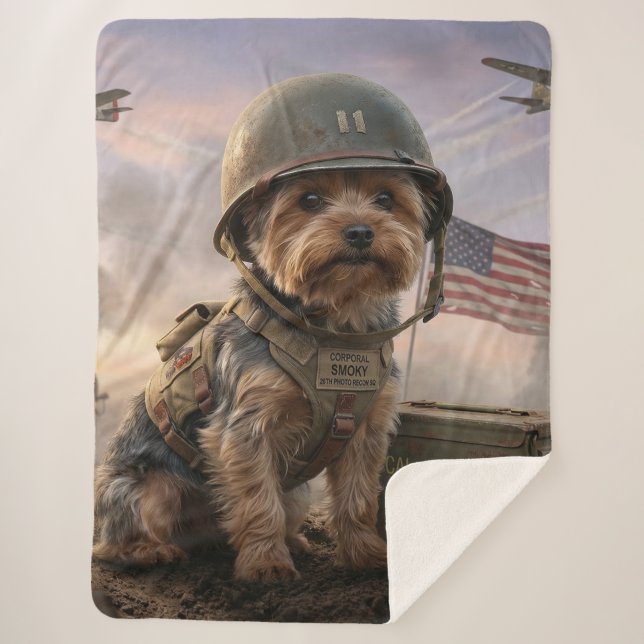 Couverture Sherpa Heroic Yorkie Special Forces | Sherpa Blanket (Devant)