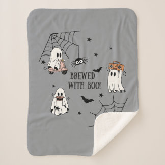 Couverture Sherpa Hey Boo Halloween Drôle fantôme