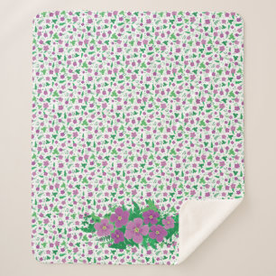 Couverture Sherpa Hibiscus pourpre