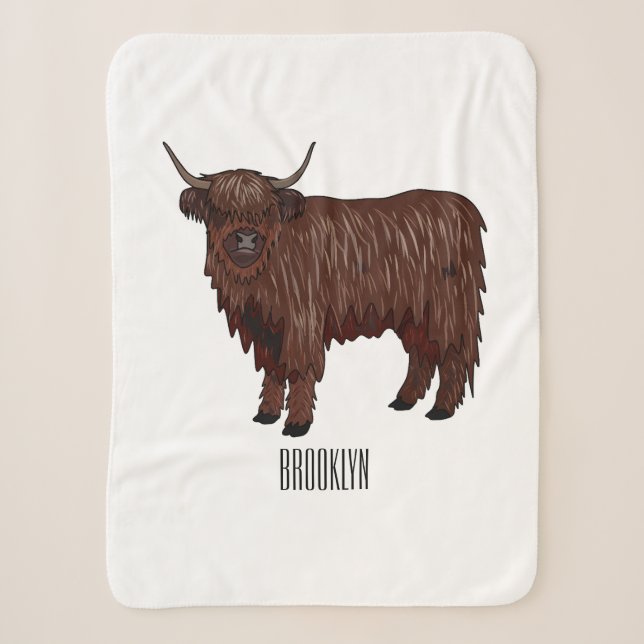 Couverture Sherpa Highland cow (Devant)