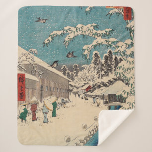 Couverture Sherpa Hiroshige hiver paysage Japon pays