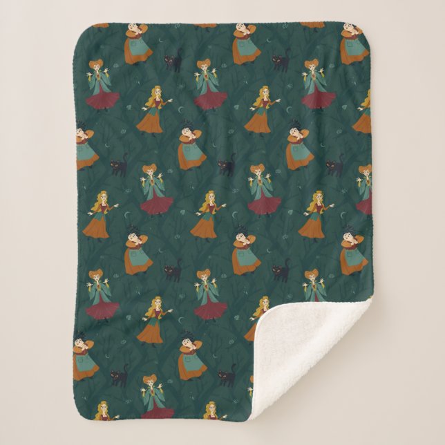 Couverture Sherpa Hocus Pocus Sanderson Motif forestier (Devant)