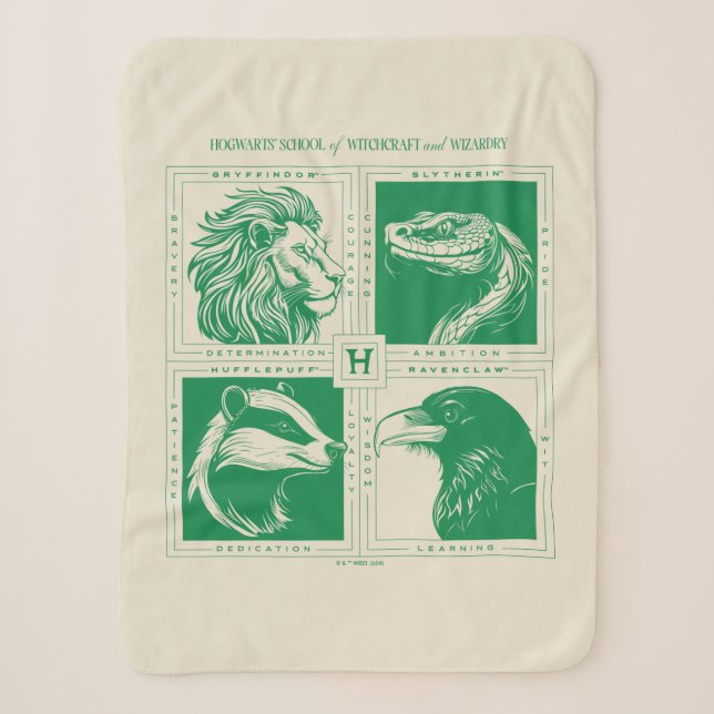 Couverture Sherpa HOGWARTS™ Grille d'animaux de maison (Devant)