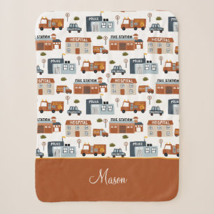 Couverture Sherpa Hôpital, incendie, police Ville Motif pour enfant