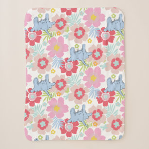 Couverture Sherpa Horton Entend un Qui Motif de fleurs pastel