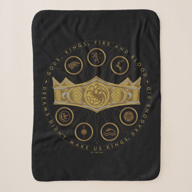 Couverture Sherpa HOUSE of the Dragon | Seven Kingdoms Crown Graphic (Devant)