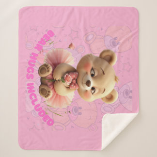 Couverture Sherpa Hugs d'ours inclus - Ours Tutu Doux
