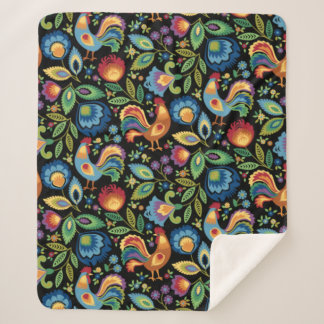 Couverture Sherpa Huîtres folkloriques polonaises Sherpa Blanket