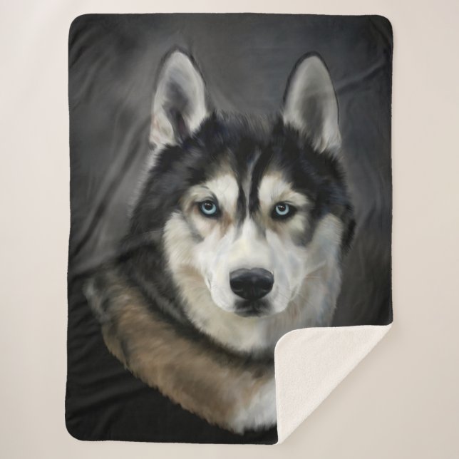 Couverture Sherpa Husky (Devant)
