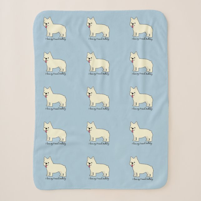 Couverture Sherpa I love my French Bulldog (Devant)