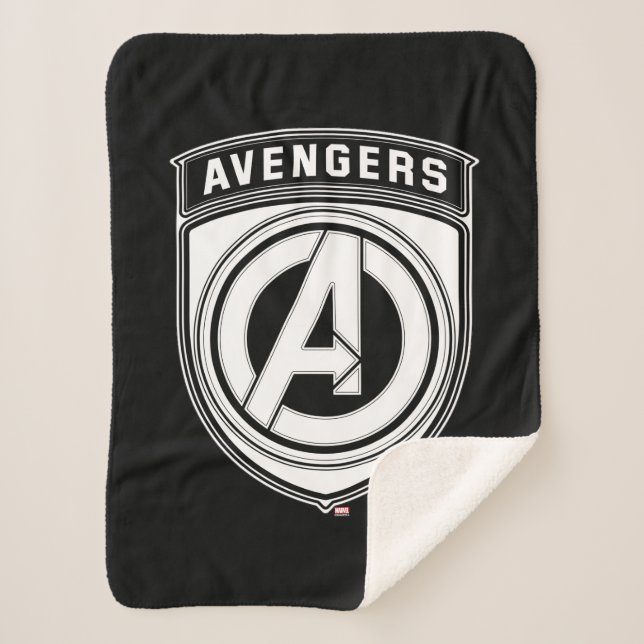 Couverture Sherpa Icône du bouclier du logo des Avengers (Devant)