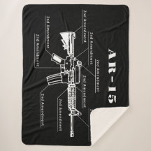 Identification des pièces AR-15 en noir et blanc