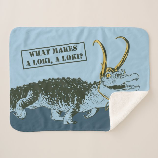 Couverture Sherpa Illustration Alligator Loki (Devant (Horizontal))