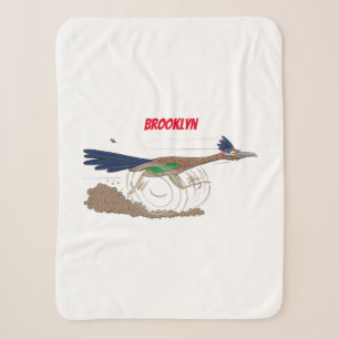 Couverture Sherpa Illustration amusante de la caricature d'oiseau du