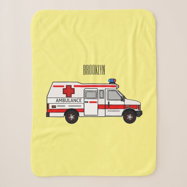 Couverture Sherpa Illustration d'ambulance (Devant)