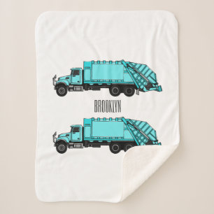 Couverture Sherpa Illustration de camion à ordures