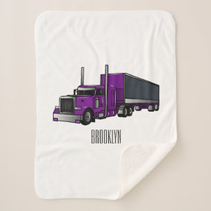 Couverture Sherpa Illustration de camion semi-remorque