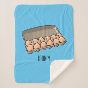 Couverture Sherpa Illustration de carton d'oeufs