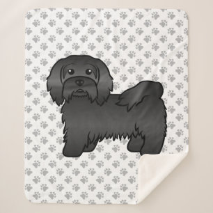 Couverture Sherpa Illustration de chien de dessin animé mignon Havan