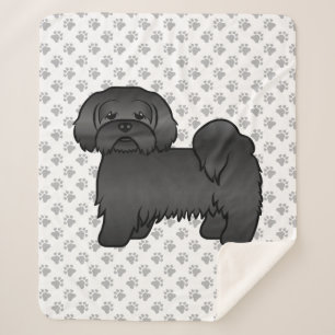 Couverture Sherpa Illustration de chien de dessin animé mignon Lhasa