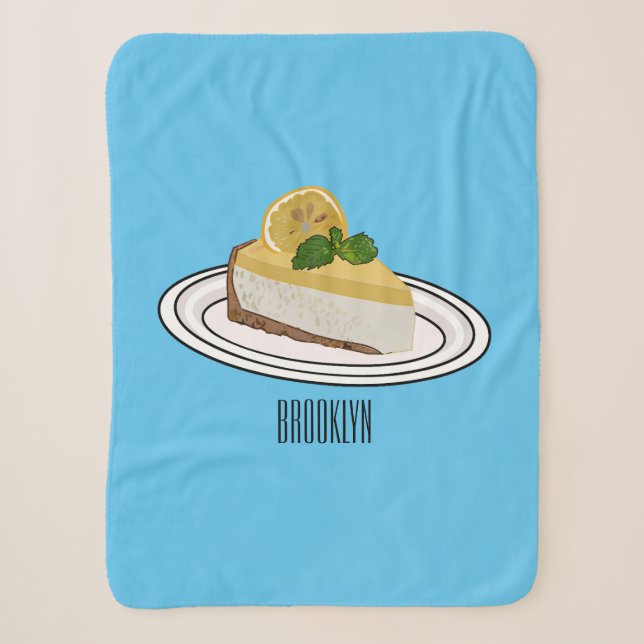 Couverture Sherpa Illustration de citron cheesecake (Devant)