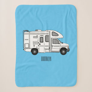Couverture Sherpa Illustration de dessin animé Campervan