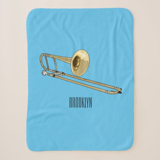 Couverture Sherpa Illustration de dessin animé de Trombone (Devant)