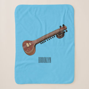 Couverture Sherpa Illustration de dessin de Sitar
