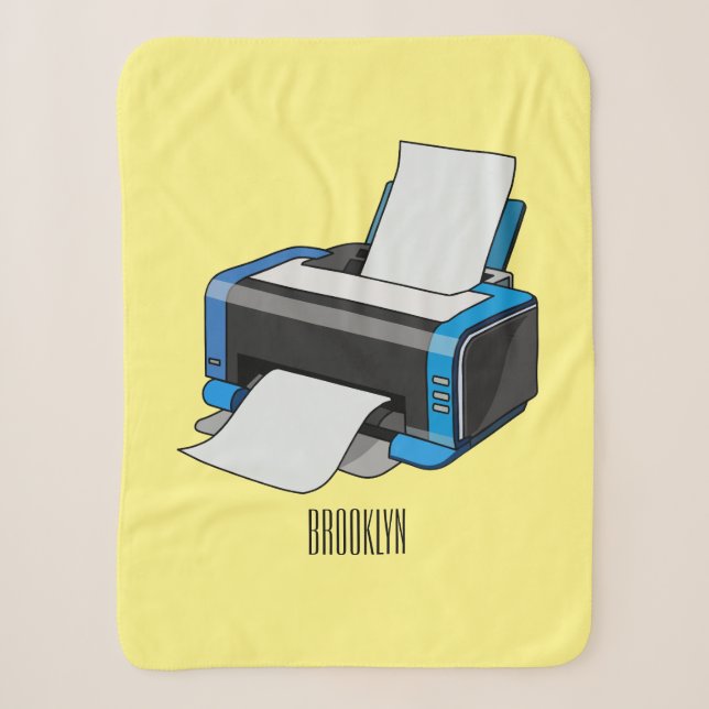 Couverture Sherpa Illustration de dessin d'imprimante (Devant)