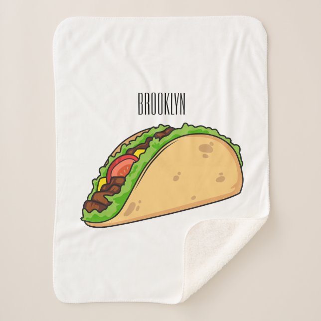 Couverture Sherpa Illustration de dessin sur Taco (Devant)