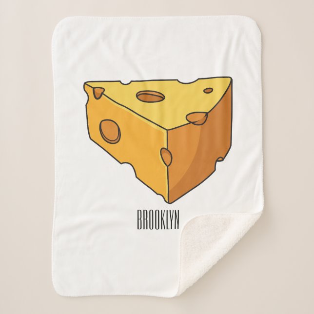 Couverture Sherpa Illustration de fromage (Devant)
